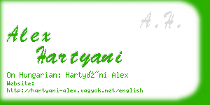 alex hartyani business card